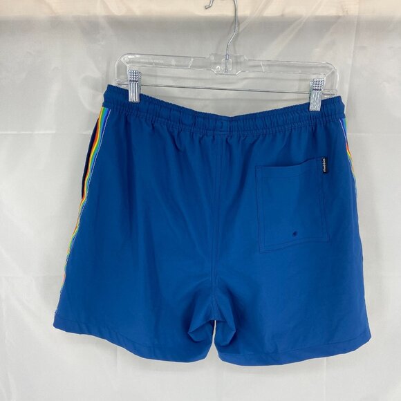 Chubbies Men L Swim Trunk Mesh Lined Blue Stripe 5.5" Inseam Beach Pool Vacation - Picture 2 of 9